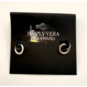 Simply Vera Vera Wang Silver-Tone Textured Hoop Earrings 1917